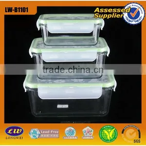 Four Side Lock Pyrex Glass Food Container With Airtight Lid thumbnail-4