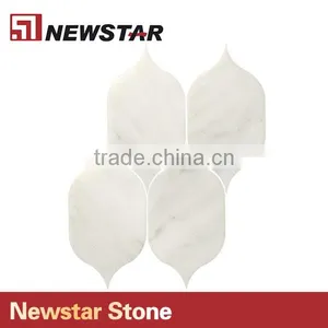 Lantern Shape Bianco Carrara White Marble Mosaic thumbnail-1