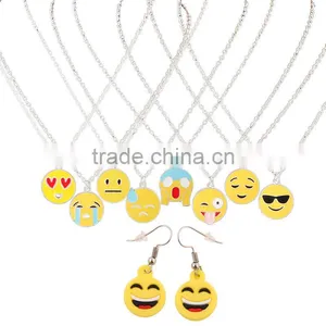 Wholesale Fashion Stainless Steel Emoji Jewelry Set 2016 thumbnail-1