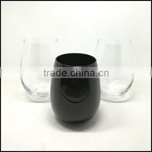 450-600ml Solid Black Egg Glass Candle Container thumbnail-4