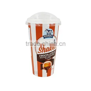 IML 14oz/400ml Plastic Disposable Red and White Color Large Coffee Mugs,Thin Wall Take Away Food Grade Coffe Cup thumbnail-5