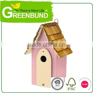 Small Wood Craft Bird House Pigeon Standing Wild Bird Care thumbnail-1