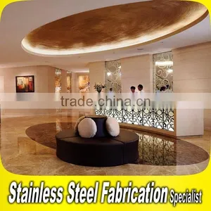 Customed Design Luxury Stainless Steel Interior Hotel Lobby Decoration thumbnail-6