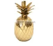 Shiny Polish Brass Pineapple Lamp thumbnail-1