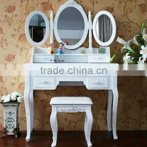 Black Dresser With Three Pieces Mirrors thumbnail-3