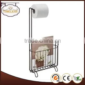Hot Sale Wrought Iron Magazine and Toilet Paper Holder thumbnail-1
