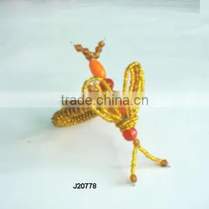 Yellow Glass Beads Weaving Napkin Rings Available in Many Colours thumbnail-1