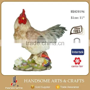 7*4*9'' Resin Home and Garden Art Statue Decoration Lively Animal Rooster Sculpture thumbnail-5