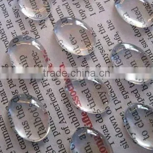 Loose Cabochons!!! Round Flatback Transparent Clear Glass Cabochons Beads thumbnail-3