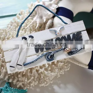 Welcome Card Handmade Wood Doorplate for Shop thumbnail-2