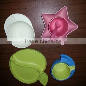 OEM Available No Pollution Food Grade Bamboo Fiber Kids Dinnerware Sets thumbnail-1