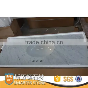 Popular Carrara White Marble Bathroom Vanity USA Design thumbnail-1