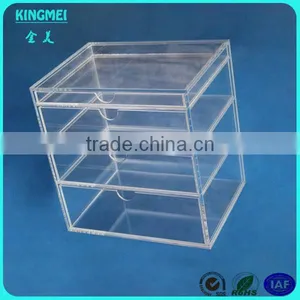 2015 Clear Makeup Case Drawers Cosmetic Organizer Jewelry Storage Acrylic Cabinet Box thumbnail-3