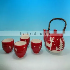 Santa Ceramic Teapot Set thumbnail-1