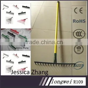 Garden Steel Leaf Rake R110 Red Color 18 Teeth or 22 Teeth thumbnail-4