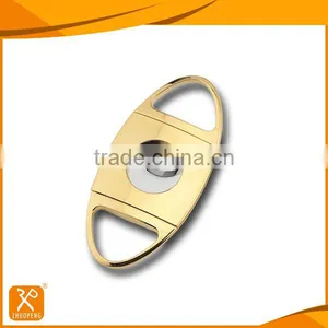 Professional Stainless Steel Cuts up tp a 58 Ring Gauge Gold-plating Cigar Cutter thumbnail-1