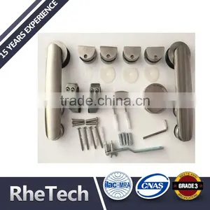 Factory Supply Satin Stainless Steel 304 Sliding Door Roller Track Wheel Floor Guide For Wooden Door thumbnail-1