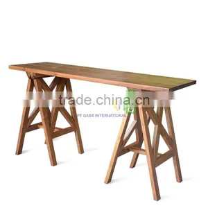 Furniture Console Bridge Style Combination Teak Wood Natural Color thumbnail-2