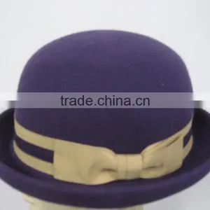 Wool Fashion New Vintage Women Fedora Wool Cloche Hat thumbnail-3