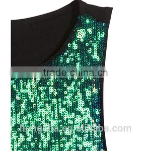 2016 Newest Ladies Sequin Tank Tops Short Glittery Top HST9188 thumbnail-2