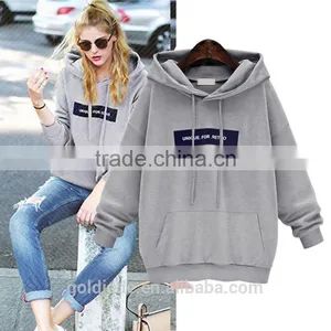 2017 New Style Round Neck Long Sleeve Plain Women Sweater Pullover Hoodies thumbnail-2