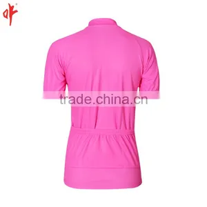 Custom Bicycle Uniforms,Cycling Jerseys, Plain Hot Pink Design thumbnail-2