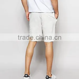 High Quality New Design Custom Raw Hem Drawstring Waist Poly Cotton Breathable Black Men's Sweat Summer Gym Wear Fashion Shorts thumbnail-2
