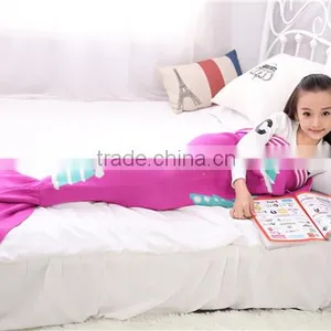 Custom High Quality Christmas Blanket Children Mermaid Tail Blanket thumbnail-4