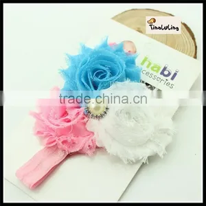 White Black Pink Flowers Baby Hairband Headwear 1.5X 36cm TLLC-49 thumbnail-3