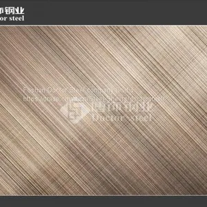 Color Cross Hairline Stainless Steel Sheet,coffee Decorative Stainless Steel Plate thumbnail-3