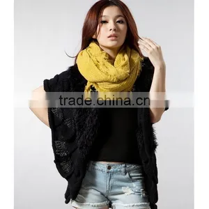 2016 Latest Design Spring Smiles Batwing Sleeve Free Size Korean Style Half Sleeve Loose Knit Cardigan Latest thumbnail-4