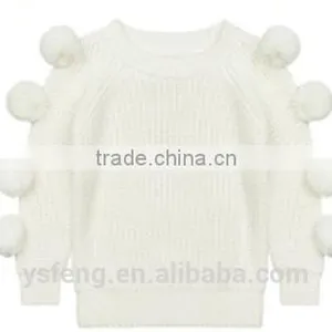 Latest New Style Children Wear Pom Pom Sweater thumbnail-3