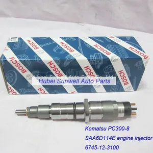 Komatsu PC300-8 Injector 6745-12-3100 SAA6D114 Engine Injector 5263308 thumbnail-1