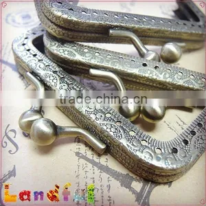 8cm Antique Bronze Metal Coin Purse Frame Clutch Purse Frame thumbnail-4