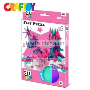 3D Felt Puzzle Arts & Crafts Kit Kid Toy Basic Diy Educational Toy thumbnail-1