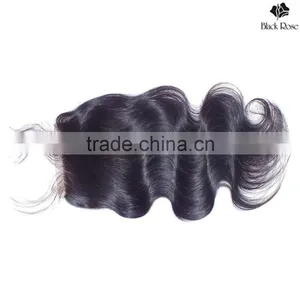 Virgin Hair Bundles With Lace Closure, 4x4 Three Part Cheap Huaman Hair Swiss Full Lace Closure With Baby Hair thumbnail-4