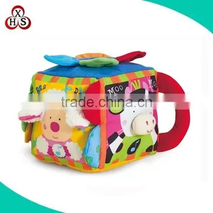 Kids Funny Fabric Musical Farmyard Cube Toy With Squeak Inside thumbnail-2