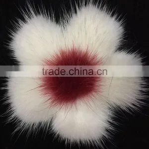 YR836 Women Fashion Fur Accessory Genuine Mink Fur Flower thumbnail-6