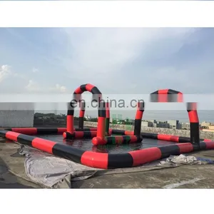 HI Good Quality Durable Pvc Sports Flooring Black and Red Inflatable Zorb Ball Race Track thumbnail-1