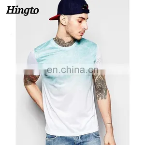 Fashion Custom Sublimation Printing Men Scoop Neck Tee Shirts T-shirts Wholesale thumbnail-1