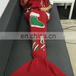 Hot Sale Knitted Mermaid Tail Blanket for Women Christmas Gift thumbnail-1