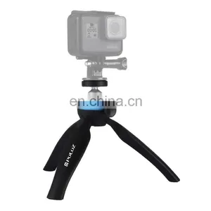 Newest Camera Tripod ,PULUZ Pocket Mini Tripod Mount With 360 Degree Ball Head & Phone Clamp for Smartphones(Blue) thumbnail-4