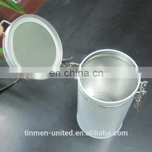 Fashion Round Tinl Canister With Metal Clip Closure thumbnail-6