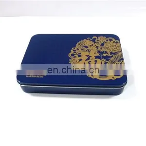 Flat Rectangualr Cake/biscuit Gift Packaging Metal Tin Box Container thumbnail-6