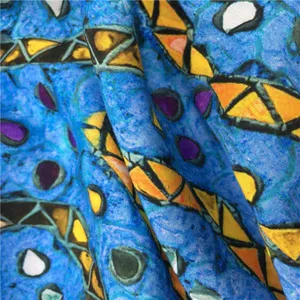 Breathable Soft Touch Custom Digital Printed 100% Printed Viscose Fabric thumbnail-1