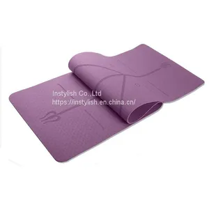 Wholesale Biodegrable Yoga Mat Private Label Good Quality Eco Friendly TPE Yoga Mat thumbnail-1