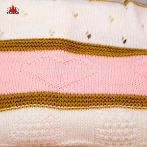 Super Soft Chevron Zigzag Print Muslin New Born Baby Blankets thumbnail-4