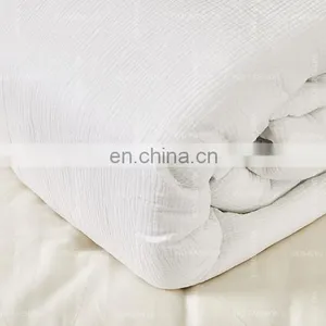 Luxury in Stock Double Layer Organic Cotton Comforter Muslin Ultra Soft Comforter Set Bedding Set With Shams thumbnail-4