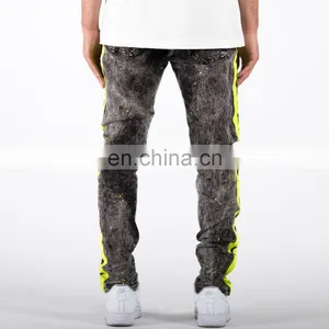 DiZNEW DongGuan Custom Grey Colour Double Side Track Jeans Men thumbnail-6