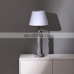 America Modern Customised Indoor Decoration Beautiful Woman Statue Resin Base Antique Table Lamps With Switch thumbnail-2